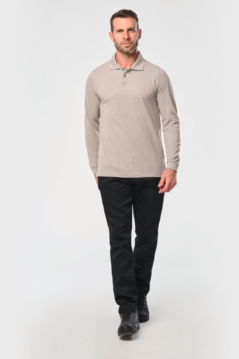 WK276 - Polo lange mouwen heren Designed To Work - JouwTextiel