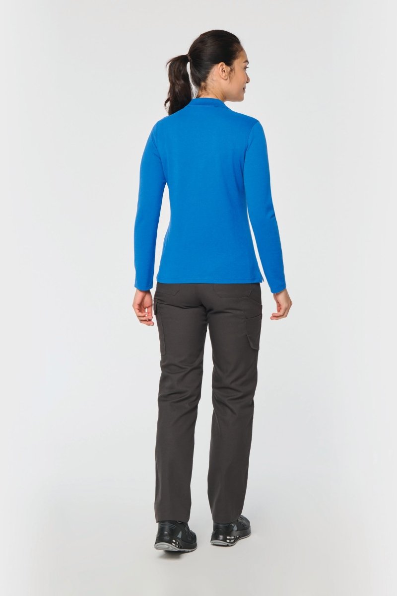 WK277 - Damespolo lange mouwen Designed To Work - JouwTextiel
