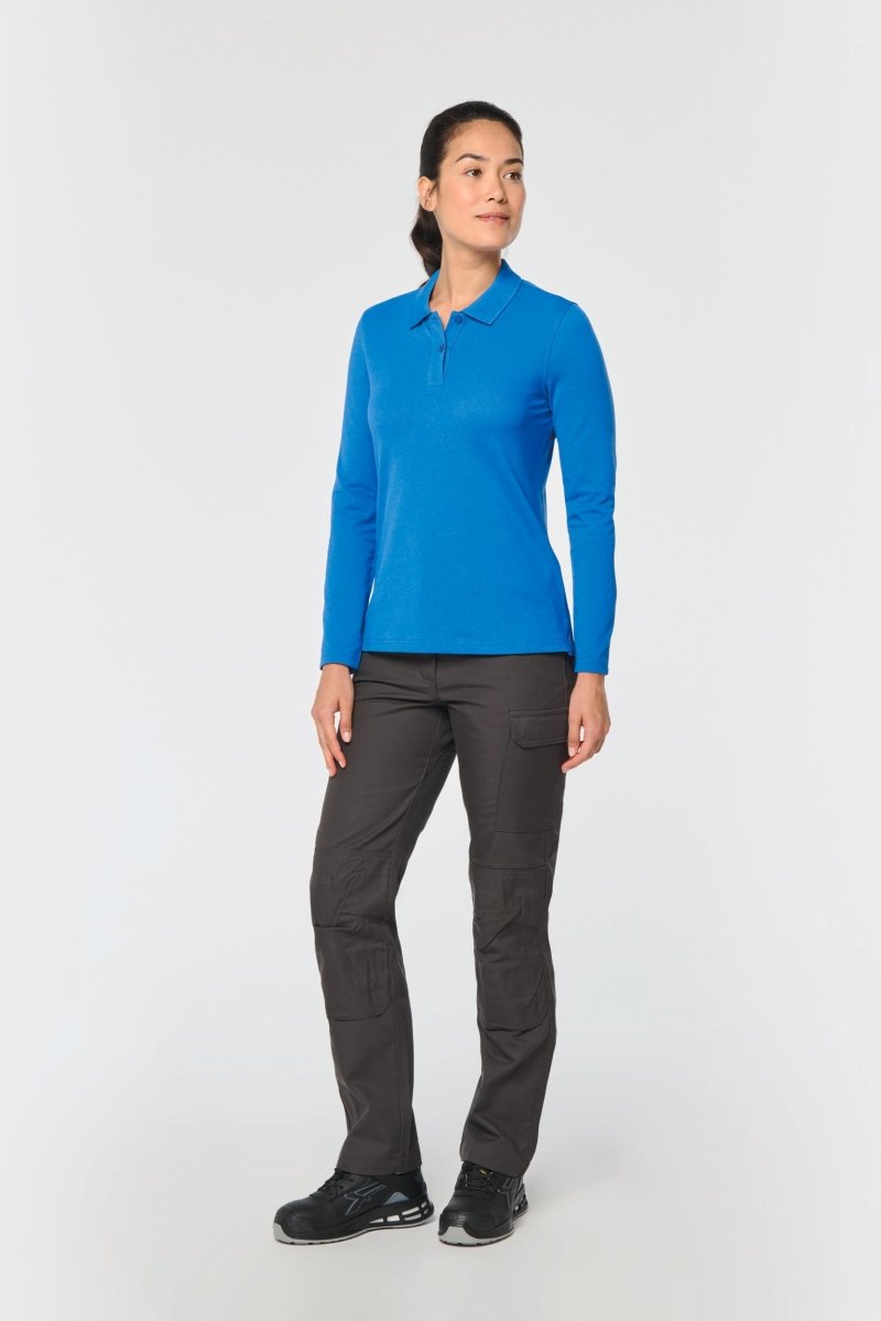 WK277 - Damespolo lange mouwen Designed To Work - JouwTextiel