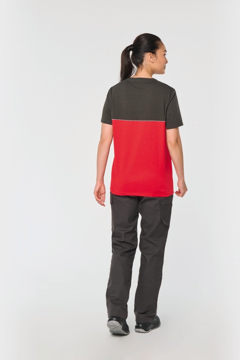 WK304 - Ecologisch tweekleurig uniseks T-shirt - JouwTextiel